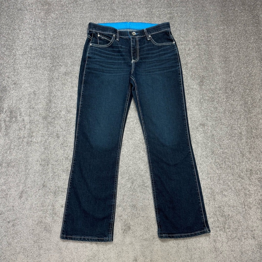 Wrangler Q Baby Riding Equestrian Western Dark Whisker Wash Blue Jeans 9/10 X 30